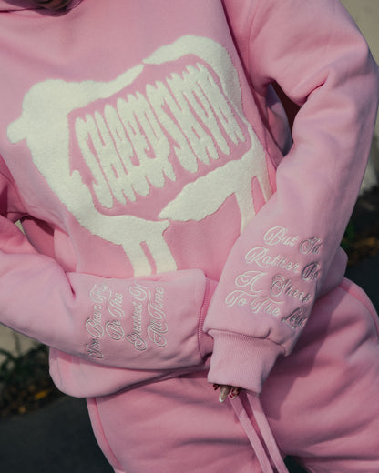 SHEEPSKYN PINK HOODIE🐑🩷