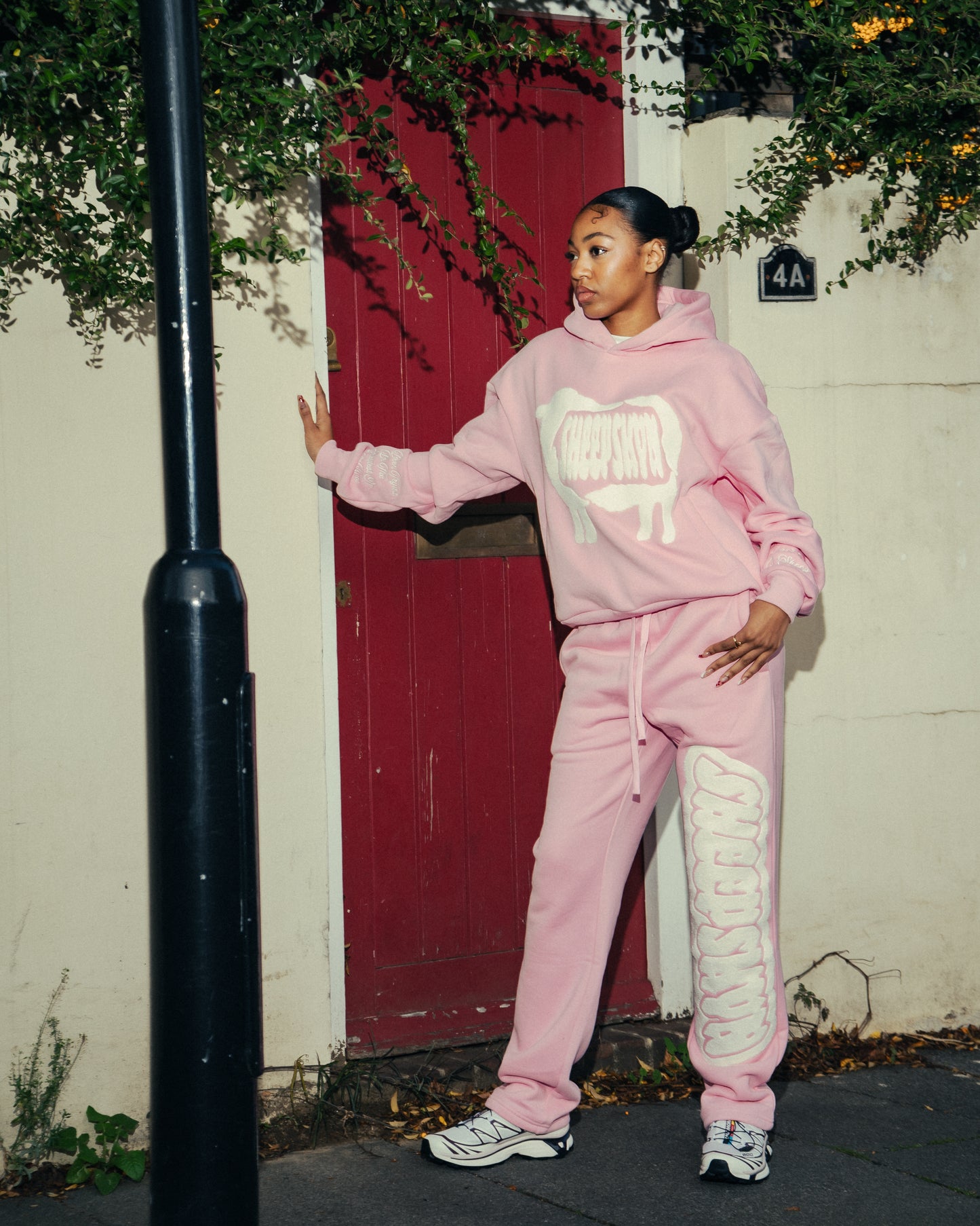 SHEEPSKYN PINK HOODIE🐑🩷