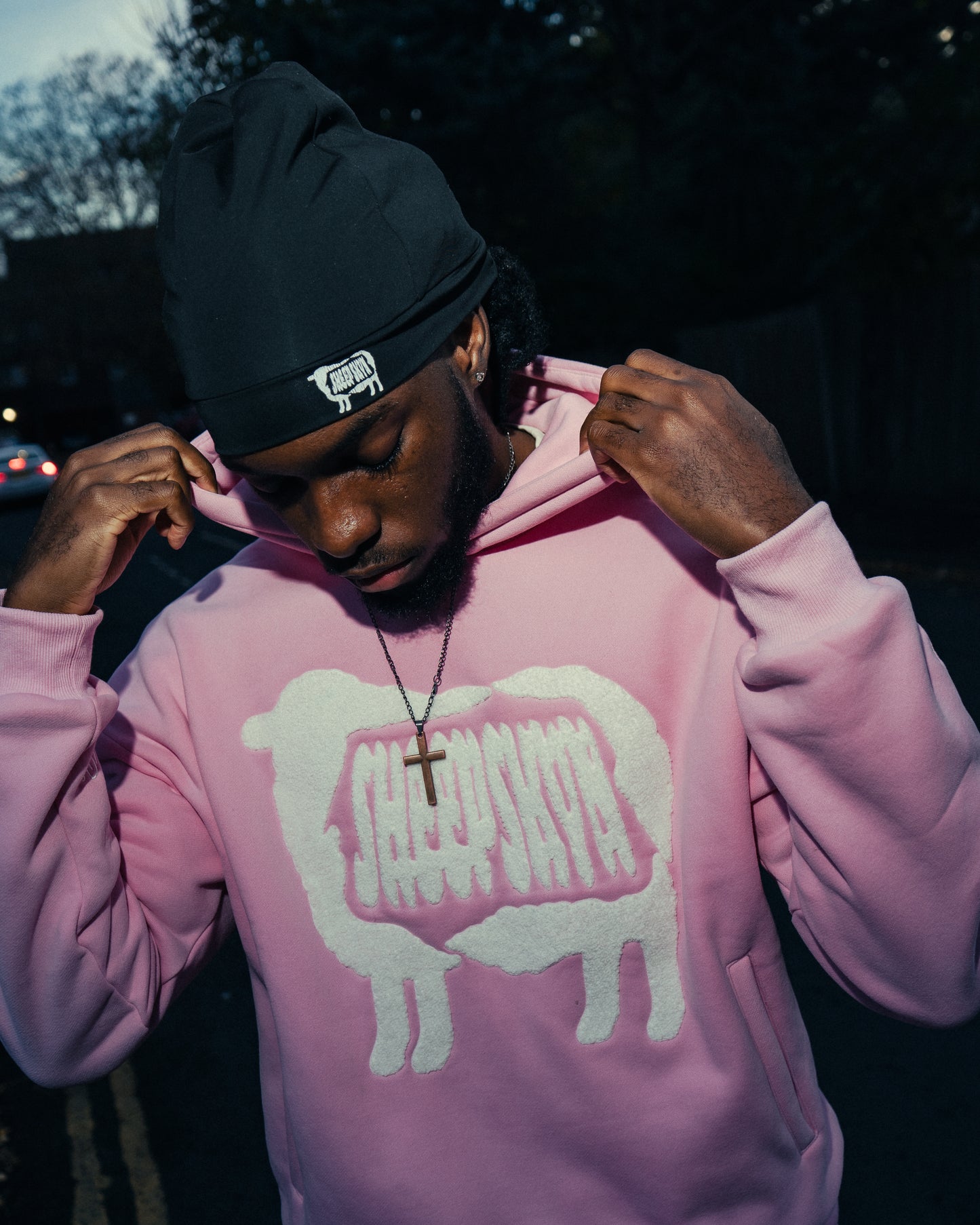 SHEEPSKYN PINK HOODIE🐑🩷