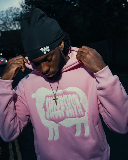 SHEEPSKYN PINK HOODIE🐑🩷