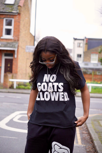 NO GOATS ALLOWED BLACK TEE