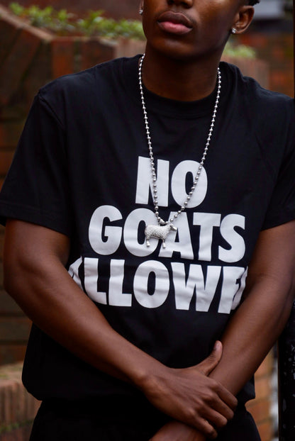 NO GOATS ALLOWED BLACK TEE