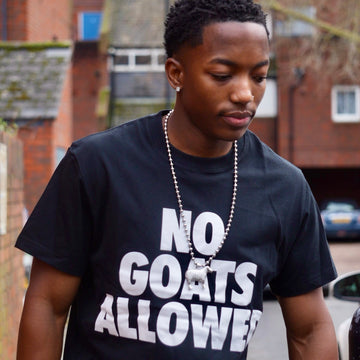 NO GOATS ALLOWED BLACK TEE