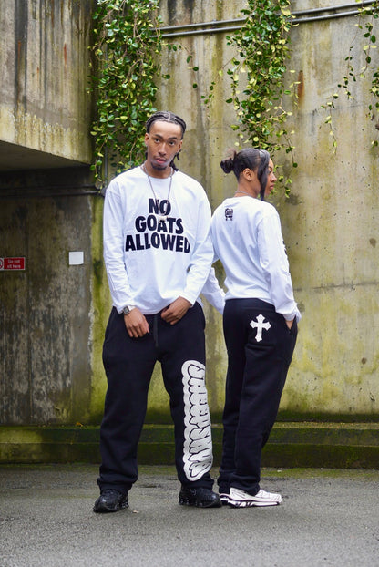 NO GOATS ALLOWED WHITE TEE