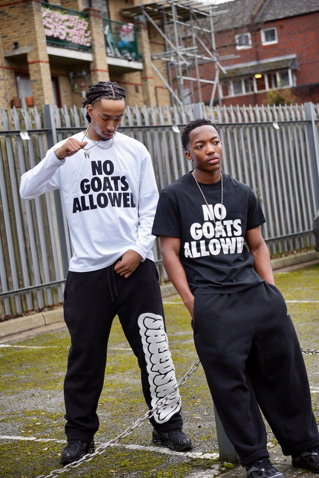 NO GOATS ALLOWED WHITE TEE
