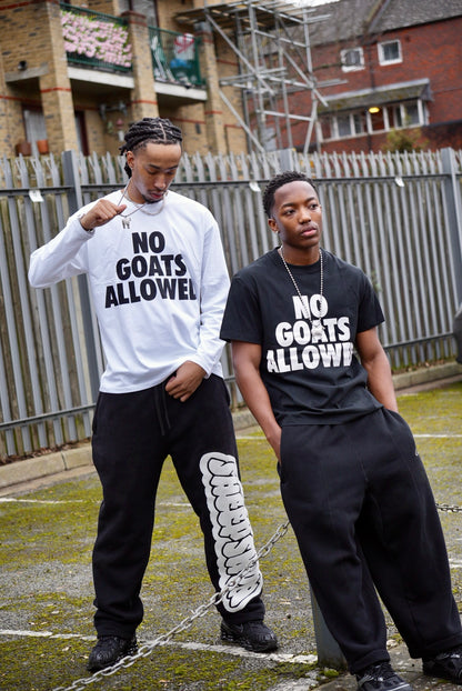 NO GOATS ALLOWED WHITE TEE