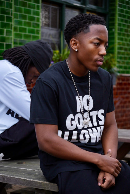 NO GOATS ALLOWED BLACK TEE